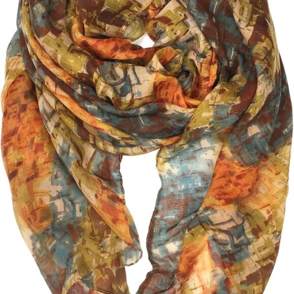 Accessories - Ladies/Women's Lightweight Floral Print/Solid Color mixture Shawl Scarf For Spri